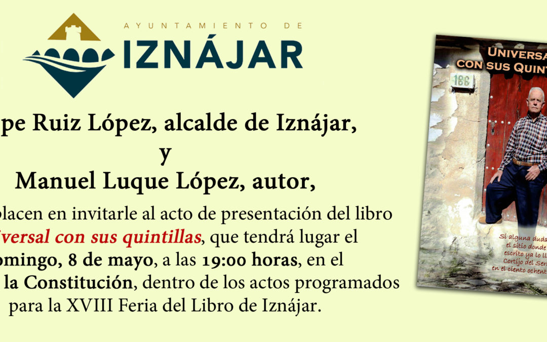 Presentación del libro «Universal con sus quintillas», de Manuel Luque López