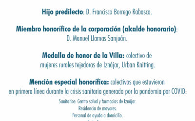 El Ayuntamiento de Iznájar concede reconocimientos de honores y distinciones