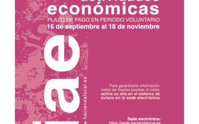 Abierto el plazo para el pago del impuesto sobre actividades económicas