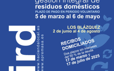 Abierto el plazo de ingreso por la Gestión Integral de Residuos Domésticos 2025 (GIRD)